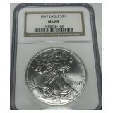 1997 AMERICAN EAGLE SILVER DOLLAR MS69