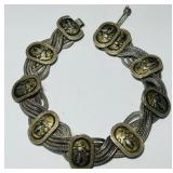 STERLING SILVER VINTAGE BRACELET 33.5 GRS