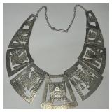 STERLING SILVER STATEMENT NECKLACE 52.1 GRS