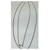 STERLING SILVER 30INCH ROPE CHAIN 9.70GRS