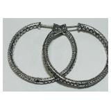 STERLING SILVER EARRINGS 8.10GRS