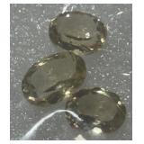 14.15CT  SPECIAL CUT CITRINE 3 STONE SET