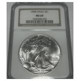 1988 AMERICAN EAGLE SILVER DOLLAR MS69