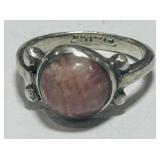 STERLING SILVER PINK GEMSTONE 1.9 GRS