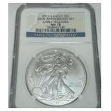 2011 AMERICAN EAGLE SILVER DOLLAR MS70