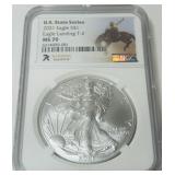2021 AMERICAN EAGLE SILVER DOLLAR MS70