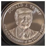 DONALD TRUMP - ONE TROY OUNCE .999 FINE SILVER (1)