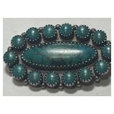 STERLING SILVER TURQUOISE RING 5.7 GRS