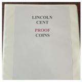 LINCOLN CENT PROOF COINS FOLDER 16 PAGES