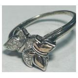 STERLING SILVER CZ RING 2.6 GRS