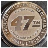DONALD TRUMP - ONE OUNCE .999 FINE SILVER (5)