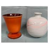 11 - TWO PIECES VINTAGE POTTERY VASES (M13)