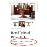 15 - STICKLEY TABLE WITH FOUR CHAIRS