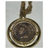 24 INCH INDIAN HEAD NECKLACE