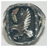 BLACK HILLS STERLING SILVER /12K  RING 13.1 GRS