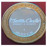 MONTE CARLO -  $10 .999 FINE SILVER TOKEN (55)