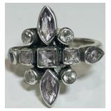 STERLING SILVER RING WITH STONES 9.10GRS