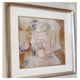 J4 - ABSTRACT ART FRAMED 26'S (L4)