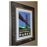 J4 - GOLDEN GATE NATIONAL PARKS PRINT FRAMED (L6)