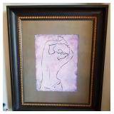J4 - ABSTRACT ART FRAMED 29X25' (L12)