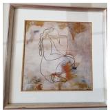 J4 - ABSTRACT ART FRAMED 26'SQ (L2)