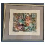J4 - ABSTRACT ART FRAMED 31X35' (N3)