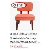 J4 - UPHOLSTERED OCCASIONAL CHAIR & PILLOW (L8)