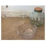 J4 - GLASS JAR, BOWL & ICE BUCKET (G7)