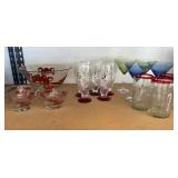 J4 - MIXED LOT OF GLASSWARE & BOWL SET (G16)