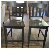 J4 - PAIR OF CONTEMPORARY COUNTER HEIGHT STOOLS