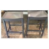 J4 - PAIR OF MATCHING WOODEN BAR STOOLS