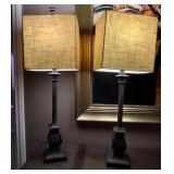 J4 - PAIR OF MATCHING TABLE LAMPS (N26)