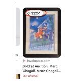 J4 - CHAGALL ART PRINT FRAMED 33X25' (M6)