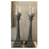 J4 - PAIR OF VINTAGE CANDLE HOLDERS (L11)