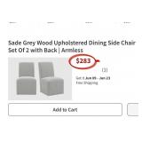 J4 - PAIR OF UPHOLSTERED ACCENT CHAIRS (L21)