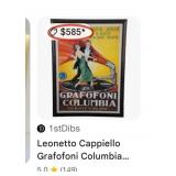 J4 - VINTAGE GRAFOFONI COLUMBIA PRINT FRAMED