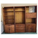 Q - THREE-PIECE MID-CENTURY STYLE WALL UNIT (K1)