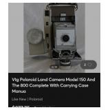 VINTAGE POLAROID LAND CAMERA WITH ACCESSORIES