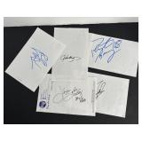 716 - LOT OF FIVE AUTOGRAPHED PAGES