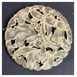 LARGE ANTIQUE CARVED JADE PENDAT 2"