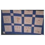 Q - HAND-MADE QUILT 42X34' (K99)