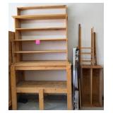 Q - WORK TABLE, BOOKCASE, WOODEN RACK (G37)