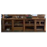 Q - WOODEN WORKBENCH WITH CONTENTS
