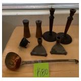 Q - CANDLESTICKS, SALT & PEPPER GRINDER, LADLE