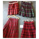 Q - LOT OF FOUR PLAID SKIRTS (K186)