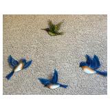 S2 - FOUR PIECES BIRD WALL DECOR