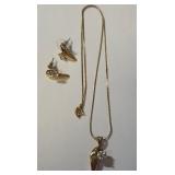 S2 - COSTUME JEWELRY NECKLACE & EARRINGS SET (J55)