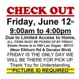 AUCTION PICK UP DAY & HOURS
