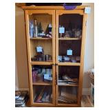 S2 - NICE OAK DOUBLE BOOK CASE ( NO CONTENTS) R9