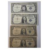 S2 - LOT OF FOUR US $1 SILVER CERTIFICATES (J29)